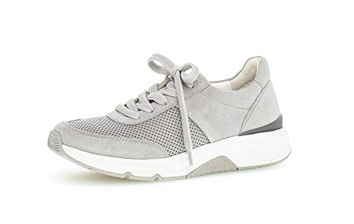 Gabor Damen Sneaker, Frauen Halbschuhe,lose Einlage,Wedge,Keilabsatz,Heel,weiblich,Lady,Ladies,Women's,Woman,schnürschuhe,Light Grey,40 EU / 6.5 UK