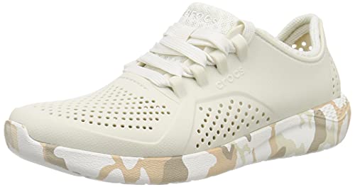 Crocs Damen LiteRide Pacer Sneaker, Camo/Fast White, 39/40 EU