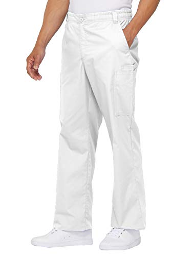 Dickies Herren Signature Elastische taille - ) Slang met elastische tailleband medical scrubs pants, Weiß, 3XL EU