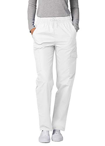 Adar Universal Damen Pflegebekleidung - lockere Cargo Hose - 506 - White - S