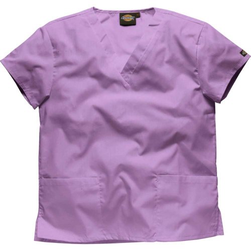 DICKIES WORKWEAR Schlupfhemd Medizin 2 Taschen mit V-Ausschnitt (XS, Flieder)