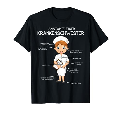 Lustiges Krankenpflegerin Krankenschwester-Anatomie Spruch T-Shirt