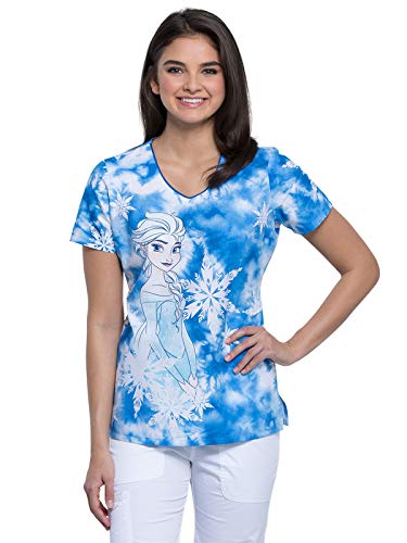 Disney Tooniforms Frozen ELSA Kasack, bedrucktes Schlupfhemd mit V-Ausschnitt (M)