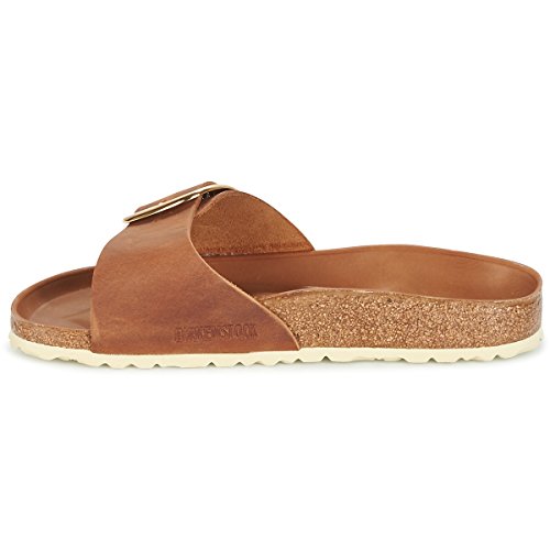BIRKENSTOCK Damen Slides, Brown, 39 EU Schmal