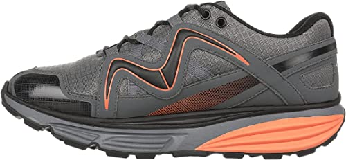 MBT Herren Outdoor Schuhe Simba ATR M,Dynamic Sport,Walking,Laufschuhe,Freizeitschuhe,schnürschuhe,Halbschuhe,Men's,Grau (Charcoal/ORANGE),44, 9