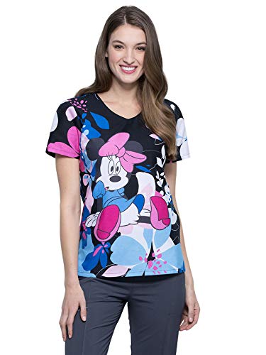 Cherokee Schlupfhemd Kasack mit Minnie Motiv Bedruckt,V-Ausschnitt, 100% Baumwolle (M)