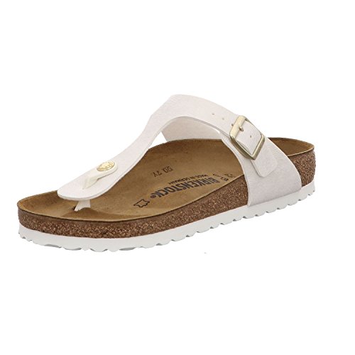 BIRKENSTOCK Pantolette Gizeh Animal Fascination Offwhite Gr. 35-43 1008661, Größe + Weite:43 normal