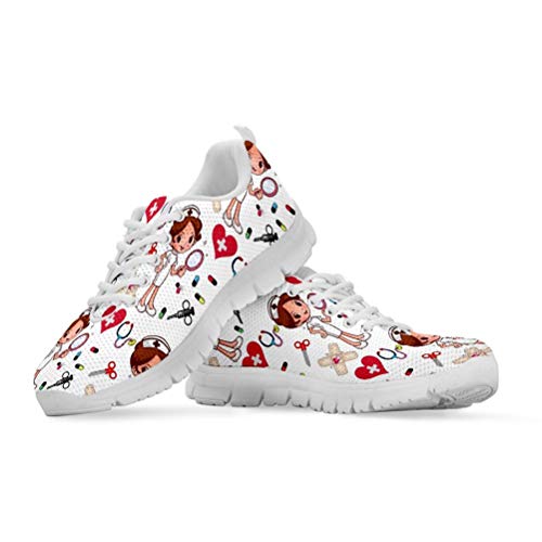 Showudesigns Damen Laufschuhe Sportschuhe Turnschuhe rutschfeste Sneaker Walkingschuhe Straßenlaufschuhe Krankenschwester Schuhe Nurse Shoes EU 42