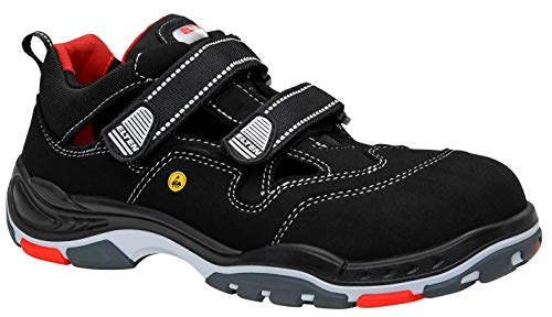 ELTEN Sicherheitsschuhe SCOTT ESD S1P, Damen und Herren, Textil, Kunststoffkappe (leichter als Stahlkappe), leicht, sportlich, Schwarz, Größe: 42