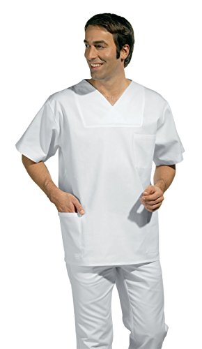 Leiber Schlupfhemd 1/2 Arm Damen/Herren Weiß L Weiß