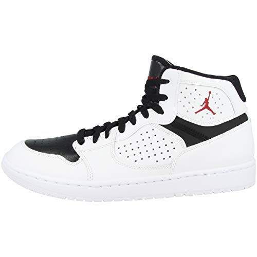 Nike Herren Jordan Access Running Shoe, Weiss/Gym Red-Schwarz, 41 EU