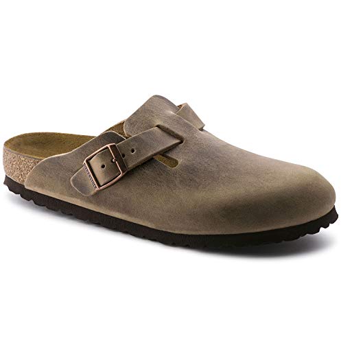 Birkenstock Classic Unisex Boston Leder Clogs, Braun (Tabacco Brown), 43 EU