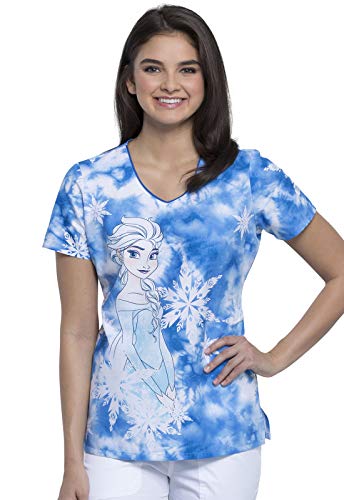 Disney Tooniforms Frozen ELSA Kasack, bedrucktes Schlupfhemd mit V-Ausschnitt (S)