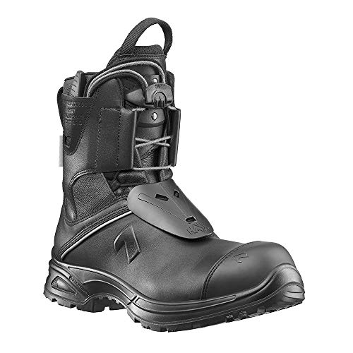 Haix Airpower XR91 Wasserfester Einsatzstiefel für Feuerwehr THW Rettungsdienst mit Durchtrittfester Resistenter PU-Sohle, Schwarz, 44 EU