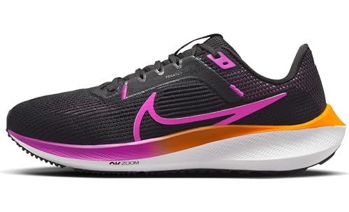 Nike Damen W Air Zoom Pegasus 40 Laufschuhe, Black/Hyper Violet-Laser Orange-White, 38 EU