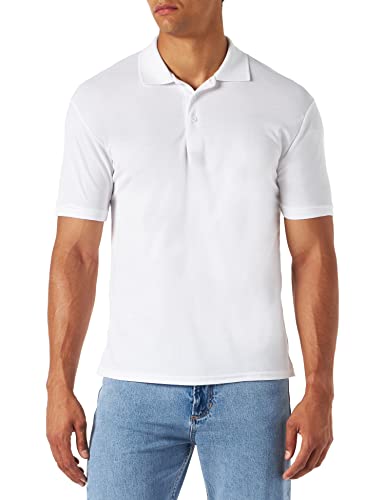 Fruit of the Loom Poloshirt 65/35 S M L XL XXL XL,Weiß