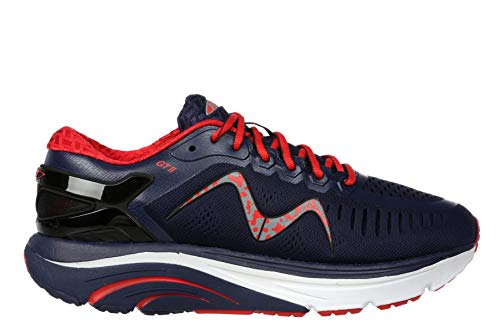 MBT Damen Wackelschuh GT 2 W, Frauen Funktionsschuh,Schnuerschuh, abrollschuh sportlicher Laufschuh gesundheitsschuh Damen,Navy/RED,10 US, 8 UK