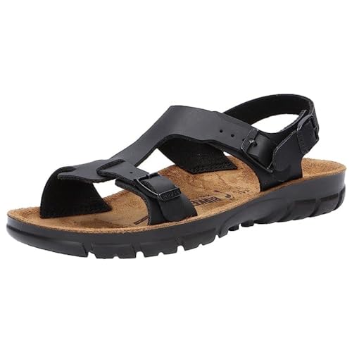 BIRKENSTOCK Sandale Saragossa, Briko-Flor, Black, 38 500863-38 (Pantolette Schuh Halbschuh Latsche Dreischnaller Berufsschuh Schuhe Birki Slipper Pantoffel Schluffen Schlappen Schlappe Sandalette)