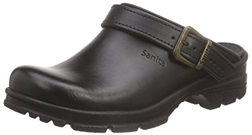 Sanita Workwear San-Duty Open-OB, Unisex-Erwachsene Clogs, Schwarz (Black 2), 43 EU