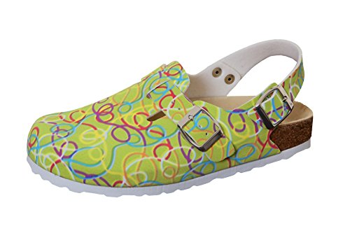 Weeger-Clogs m.Fersenriemen grünGraffiti 39
