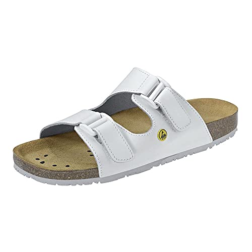 Abeba Unisex-Erwachsene 'Nature' ESD-Pantoletten, Weiß, 38 EU