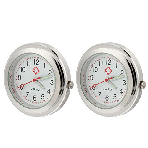 Hemobllo 2Pcs Taschenuhr Zifferblatt Clip- Auf Uhr Revers Pin Uhr Krankenschwester Uhr Zifferblatt Pflege Liefert für Ärzte Gesundheit Pflege Mitarbeiter