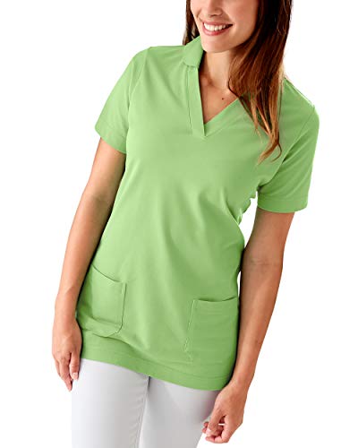 CLINIC DRESS Longshirt Damen Shirt mit 60% Baumwolle apfelgrün 38/40