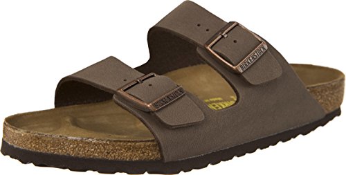 BIRKENSTOCK Unisex Arizona Birko-Flor Pantoletten, Braun (Mocca), 43 (normal)