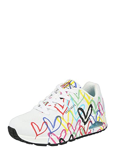 Skechers Damen UNO-Spread The Love Sneakers, Weiß, 39 EU