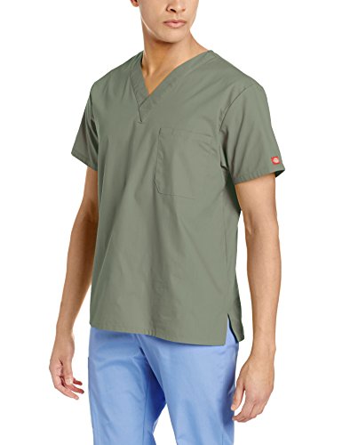 Dickies Herren Unisex V-Ausschnitt Top U/V/I/S B H V T L Medizinisches Schlupfhemd, olivgrün, 3X-Groß