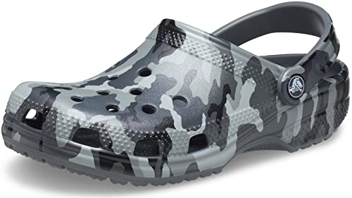 Crocs Unisex Classic Printed Camo Clog, Slate Grey/Multi, 45/46 EU