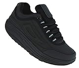 Roadstar Fitnessschuhe Gesundheitsschuhe Damen Herren Sneaker 092, Schuhgröße:42, Farbe:Schwarz