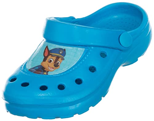 Brandsseller Kinder Clogs Hauschuh Gartenschuh Badeschuh Leichte Sommerclogs mit Motiven im Stil von Paw Patrol Motiv 1 | 27/28