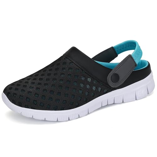 SAGUARO Clogs Herren Pantoletten Sommer Leicht Hausschuhe Damen Atmungsaktiv rutschfest Weiche Sohle Gartenschuhe Sandalen 46 EU
