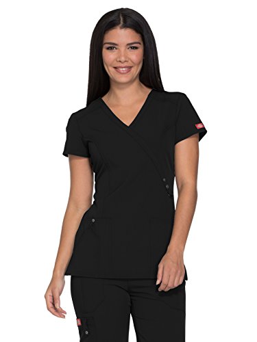 Dickies Damen Wickeloberteil Medizinische Berufskleidung, schwarz, Klein