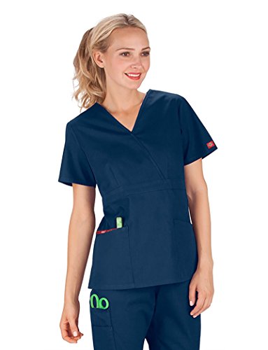 Dickies Damen EDS Signature Scrubs Missy Fit Mock Wrap Top, Navy, XX-Large Mehr