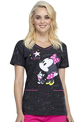 CHEROKEE Tooniforms V-Neck Kasack, Schlupfhemd mit Motiv Minny Maus (S)