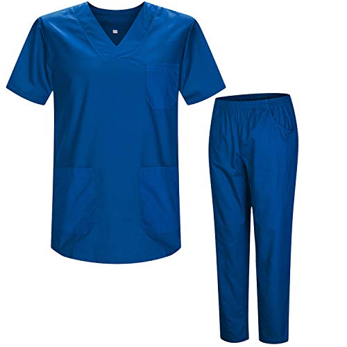 MISEMIYA - Unisex-Schrubb-Set - Medizinische Uniform mit Oberteil und Hose ref.8178 - Medium, Blau 37 21