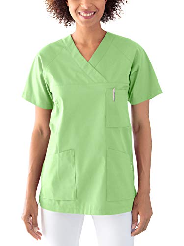 CLINIC DRESS Schlupfkasack Kasack Damen für Krankenpflege und Altenpflege 50% Baumwolle 95 Grad Wäsche apfelgrün XL