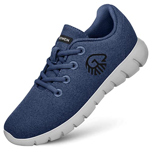 GIESSWEIN Merino Runners Men atmungsaktiv - Herren Sneaker für gesunden Gang - Bequeme leichte Arbeitsschuhe, ideal für Pflegeberufe - Freizeitschuhe