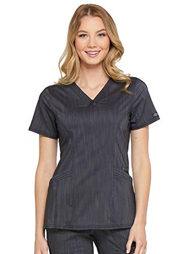 Dickies Damen Schlupfhemd Kasack V-Kragen DK680 (Onyx, XL)