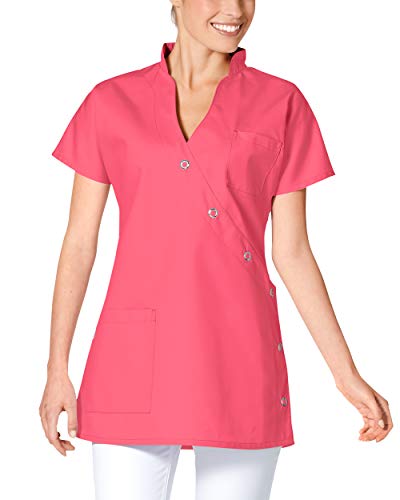 CLINIC DRESS Kasack Damenkasack für Krankenpflege und Altenpflege mit Brusttasche Mischgewebe 95° Wäsche Lipstick 44