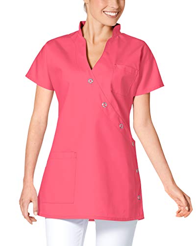 CLINIC DRESS Kasack Damenkasack für Krankenpflege und Altenpflege mit Brusttasche Mischgewebe 95° Wäsche Lipstick 36
