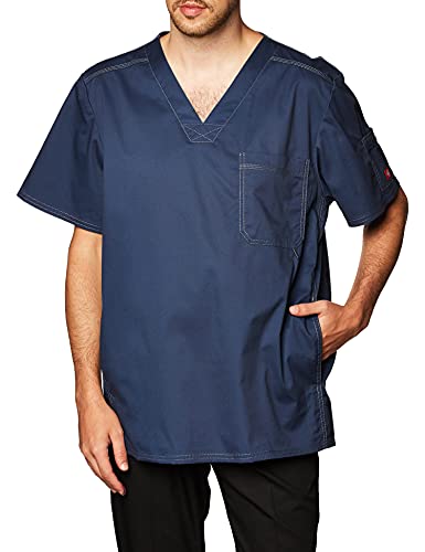 Dickies Herren Men's V-Neck Scrubs Top Medizinisches Schlupfhemd, Navy, XX-Large Groß