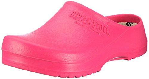 Größe 40 Birkenstock PU-Clogs Himbeere/ Pink Super Birki Obermaterial Polyurethan Futter Polyurethan Fussbett Kork/Textil rutschhemmende Laufsohle aus Polyurethan Fußbett bei 30°C und Schuh bei 80°C waschbar 68651