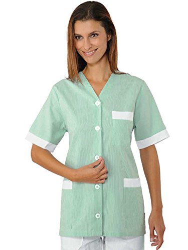 Robinson Damen Kasack Hawaii weiß+maigrün Größe L