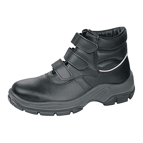 Abeba S-Schuh Protektor line Stiefel sw, Glattleder, KLETT, CE, EN ISO 20345:2011, S3, Gr. 46