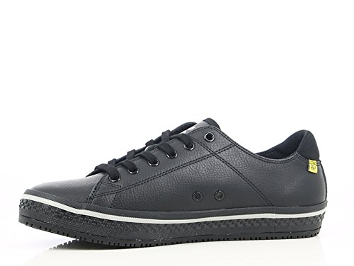 Oxypas Fashion, Berufsschuh 'Paola', antistatischer (ESD) Leder Sneaker für Damen (41, schwarz)