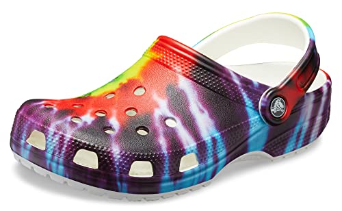 Crocs Classic Tie Dye Clogs, Zoccoli Unisex-Erwachsene, Mehrfarbig, 39/40 EU