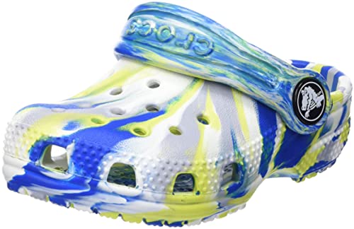 Crocs Unisex Kinder Classic Clog T Holzschuh, Weißer, heller Kobalt, 23/24